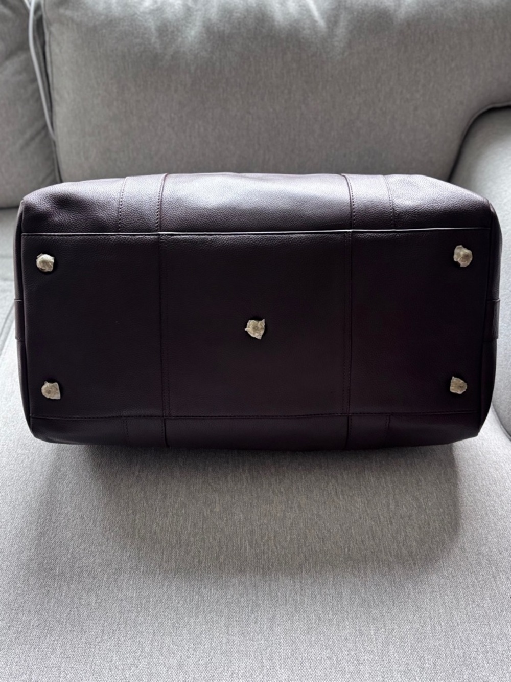 Quince Nappa Leather Duffle Bag Dark Brown New With Tags - Picture 12 of 14